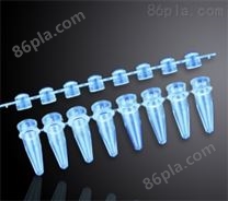 巴罗克biologix 0.2毫升八连凸盖PCR管，蓝色