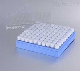 巴罗克biologix 牌冻存盒 1英寸，100格，蓝色，可扫描